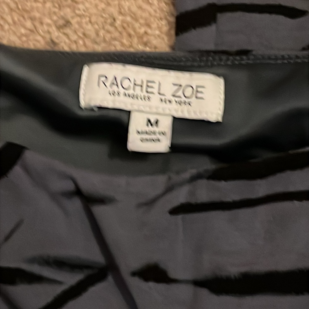 RACHEL ZOE Leggings Gray Black print! Size M NWOT - Picture 2 of 8